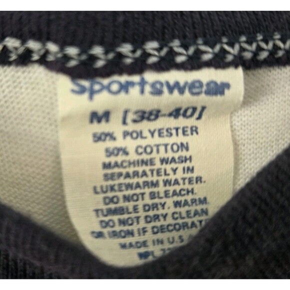 Vintage Nova University T Shirt Mens M Ringer Tee Florida White 80s USA - Picture 4 of 7